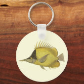 Porte-clés Chelmon Tropical Jaune Longirostris, Poisson Vinta (Verso)