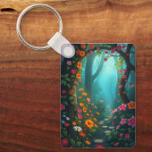 Porte-clés Chemin de Forêt Magique avec Fleurs sauvages Whims (Recto)