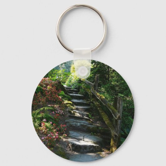 Porte-clés Chemin de jardin enchanté (Recto)
