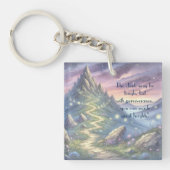 Porte-clés Chemin de montagne et devis (Devant)
