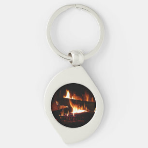 Porte-clés Cheminée Chaleureuse Photographie de scène hiverna