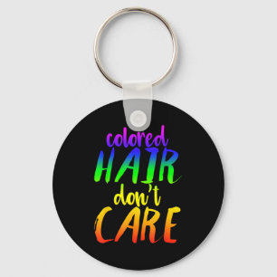 Porte-clés Chemise Cheveux Arc-en-ciel Cheveux Colorés Je m'e