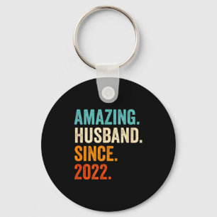 Porte-clés Chemise d'années de mariage du mari depuis 2022 3è