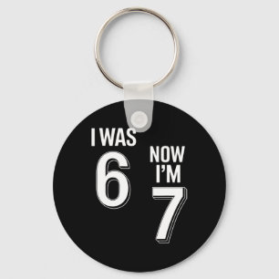 Porte-clés Chemise d'anniversaire 7 ans - Étais 6 Maintenant