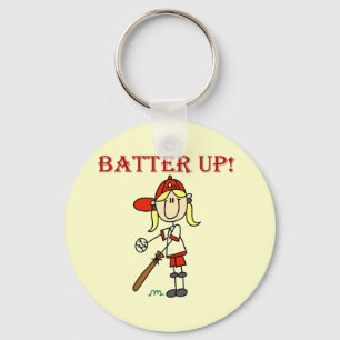 Porte-clés Chemise de baseball Fille Batteur Tshirts et Cadea
