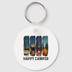 Porte-clés Chemise de campeur heureux Randonnée Aventure Camp