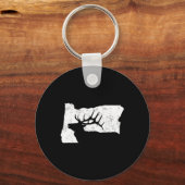 Porte-clés Chemise de chasse au wapiti de l'Oregon - Forme de (Recto)