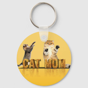 Porte-clés Chemise de chat drôle   cadeau maman chat   maman 