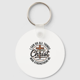 Porte-clés Chemise de citation vintage Philippiens 4_13 chrét