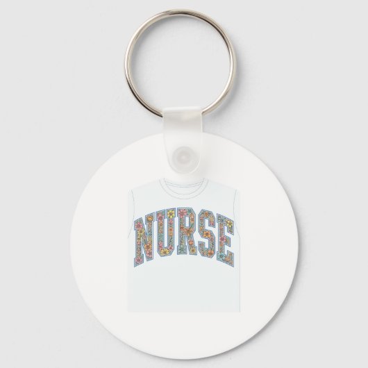 Porte-clés Chemise de conception de lettrage universitaire fl (Recto)