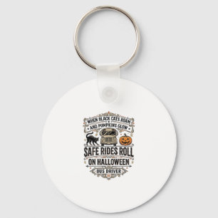 Porte-clés Chemise de Conducteur d'Autobus Halloween Gravure