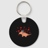 Porte-clés Chemise de dinosaure mignon pour la Saint-Valentin (Recto)