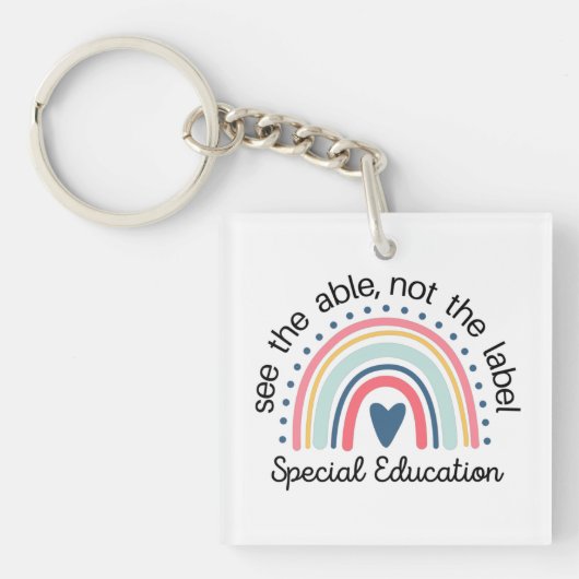 Porte-clés Chemise de l'enseignant de l'éducation spéciale, E (Devant)