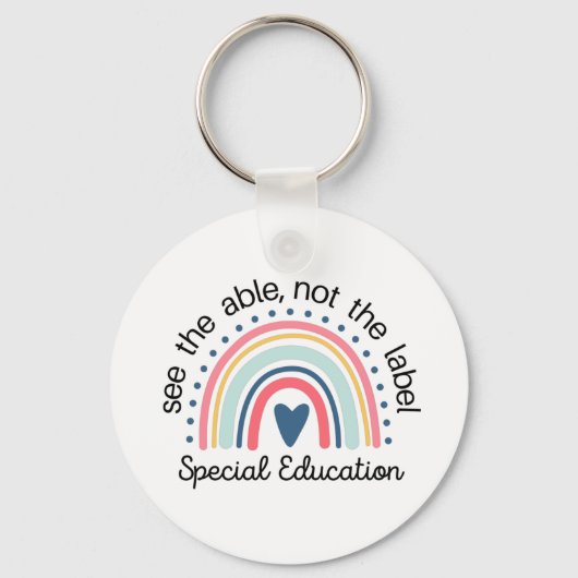 Porte-clés Chemise de l'enseignant de l'éducation spéciale, E (Verso)