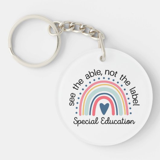 Porte-clés Chemise de l'enseignant de l'éducation spéciale, E (Devant)