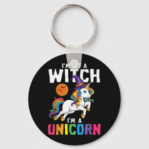 Porte-clés Chemise de licorne sorcière Halloween pour filles