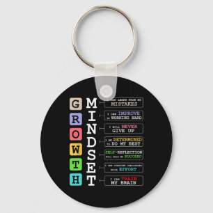 Porte-clés Chemise de mentalité de croissance Positive École