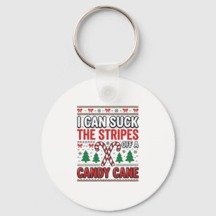 Porte-clés Chemise de Noël drôle de canne à bonbon