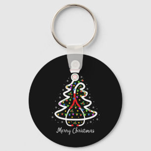 Porte-clés Chemise de Noël en forme d'arbre de Noël Stéthosco