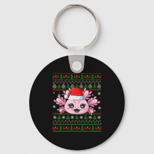 Porte-clés Chemise de Noël laide d'Axolotl Tête d'Axolotl San