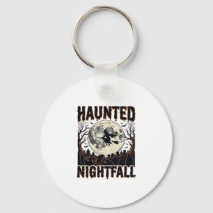 Porte-clés Chemise de nuit hantée Gravure vintage Halloween D