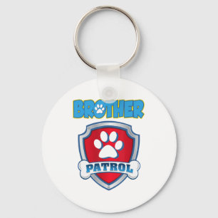 Porte-clés Chemise de Patrouille Frère - Chien Maman Papa Drô