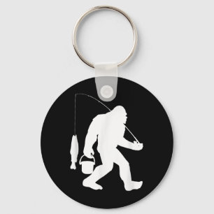 Porte-clés Chemise de pêche Bigfoot drôle Sasquatch et poisso