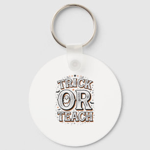 Porte-clés Chemise de professeur Halloween Trick Or Teach vin