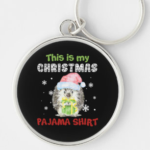 Porte-clés Chemise de pyjama de Noël Hérisson C'est la mienne