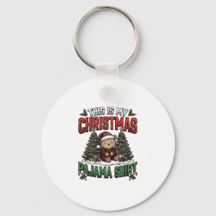 Porte-clés Chemise de pyjama de Noël T-shirt de vacances vint