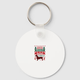 Porte-clés Chemise de pyjama de Noël Weenie Dog mignonne Wein