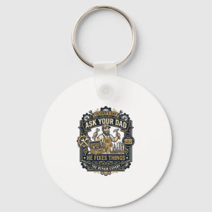 Porte-clés Chemise de réparation de papa de la fête des pères