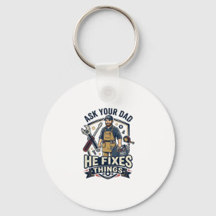 Porte-clés Chemise de réparation de papa de la fête des pères