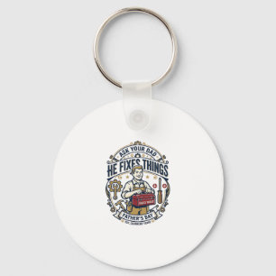 Porte-clés Chemise de réparation de papa de la fête des pères