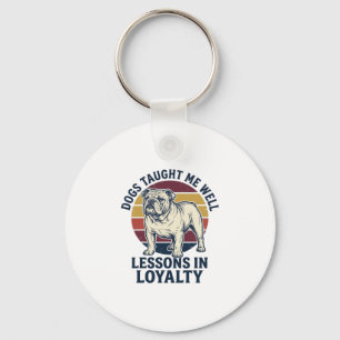 Porte-clés Chemise de sagesse canine Graphique de leçon de bo