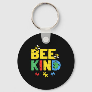 Porte-clés Chemise de sensibilisation à l'autisme Bee Kind Pu