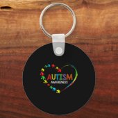 Porte-clés Chemise de sensibilisation à l'autisme mondial 2 a (Recto)