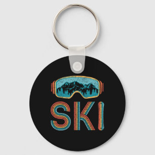 Porte-clés Chemise De Ski Rétro Pour Hommes Femmes Snowboard