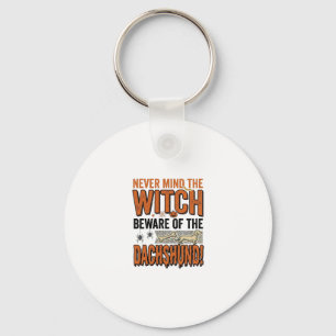 Porte-clés Chemise de sorcière d'Halloween Méfiez-vous du dac