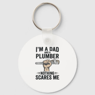 Porte-clés Chemise drôle de plombier papa vintage gravure con