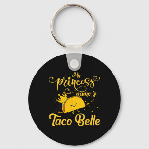 Porte-clés Chemise drôle de taco Princess Nom est Taco Belle 