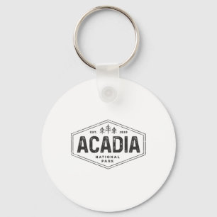 Porte-clés Chemise du parc national d'Acadia Vintage Tree Hex