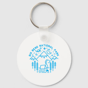 Porte-clés Chemise du parc national de Big Bend Camping dessi