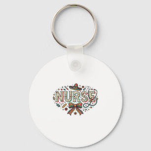 Porte-clés Chemise festive à motif de gravure vintage d'infir