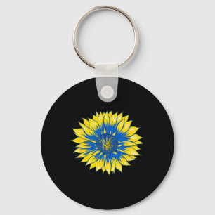 Porte-clés Chemise Fleur de Tournesol d'Ukraine Rétro Floral