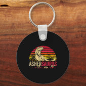Porte-clés Chemise garçons Asher Saurus Dinosaure Rex Nom (Recto)