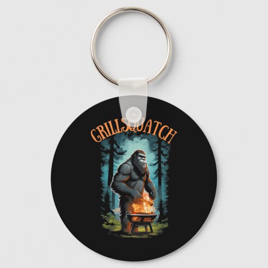 Porte-clés Chemise Griller Rbecue Drôle - Sasq Griller Bigfoo (Recto)
