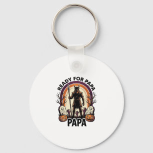 Porte-clés Chemise Halloween Papa Vintage Cimetière Coucher d