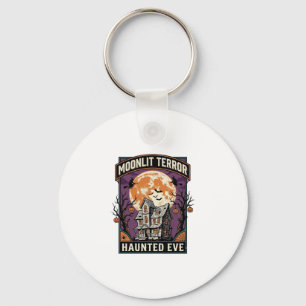 Porte-clés Chemise Haunted Moon Gravure Vintage Halloween Gra