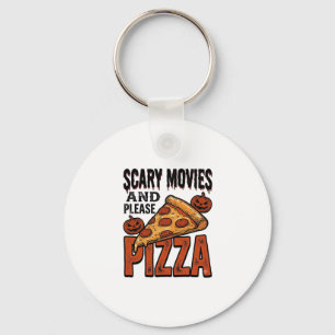 Porte-clés Chemise Horror Pizza pour les fans de soirées ciné